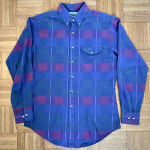 Vintage 90s Electric Avenue Plaid Flannel Grunge Skate Shirt